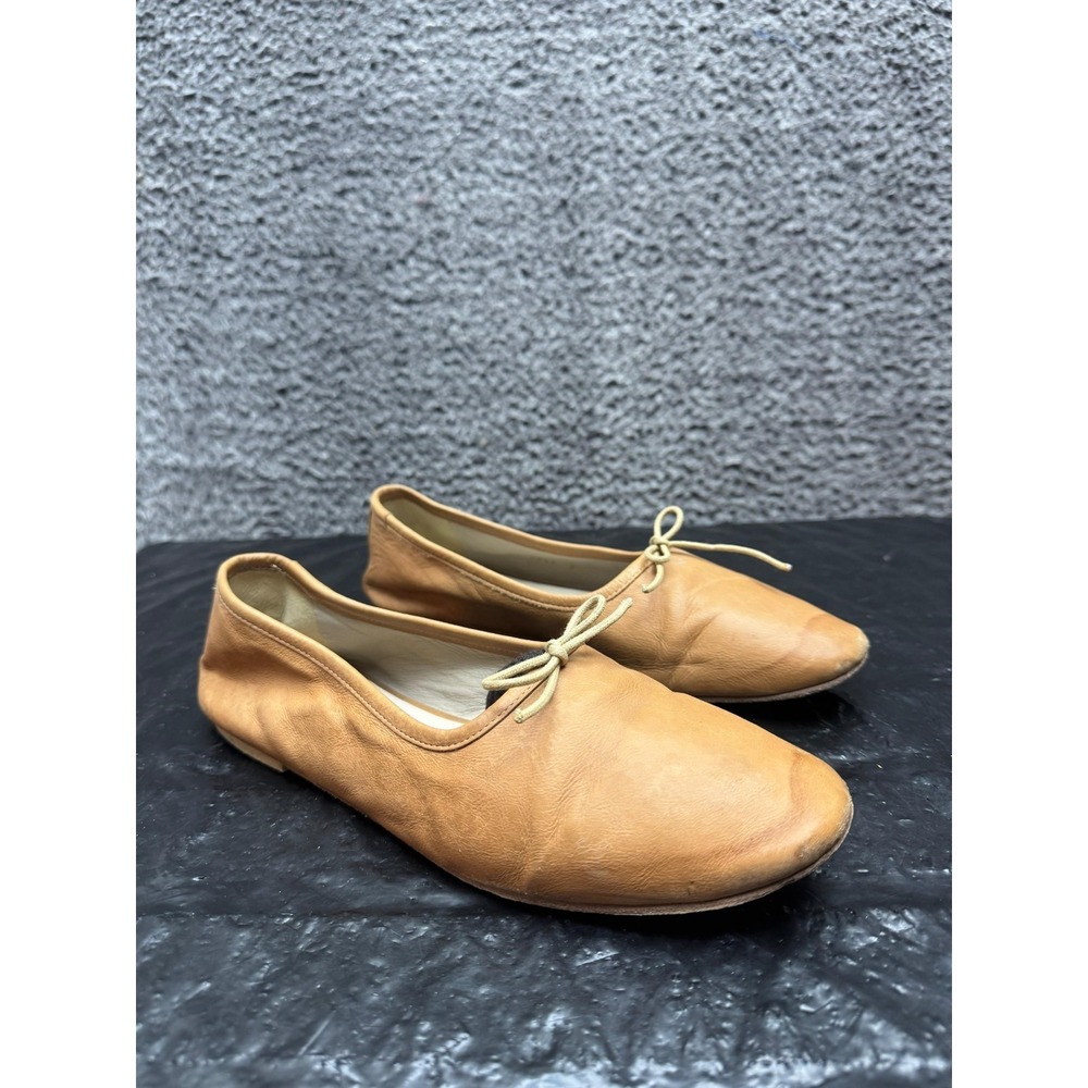 Freda Salvador Leather Slip On Roma Ballet Flats Camel 4947 Womens Size 9 US